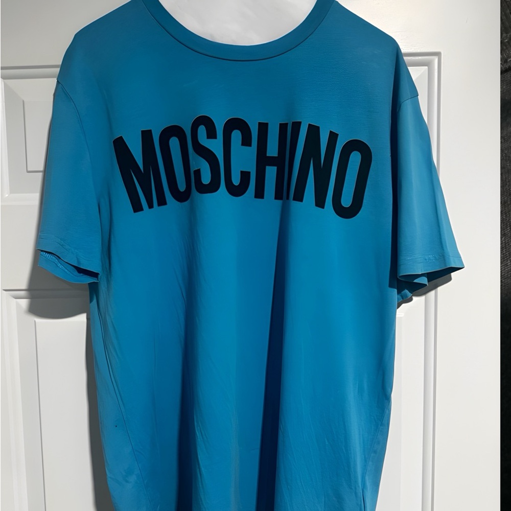 Mens Moschino Tee - light blue